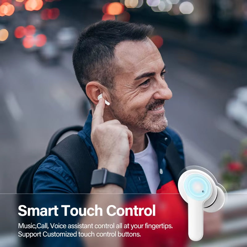T13 Bluetooth Headphone V5.1 Wireless TWS Earphone Touch Control Earbuds 4 Microphones ENC HD Call Headset Customizing APP