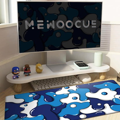 ® Gaming Mouse Pad for Desk,Large Cute Mousepad Laptop,Japanese Geometric Blue Anime Mouse Mat,Long XXL Waterproof Keyboard Pads,Big Non-Slip Mouse Pads for Game Office Home（31.5 X 15.7 In）