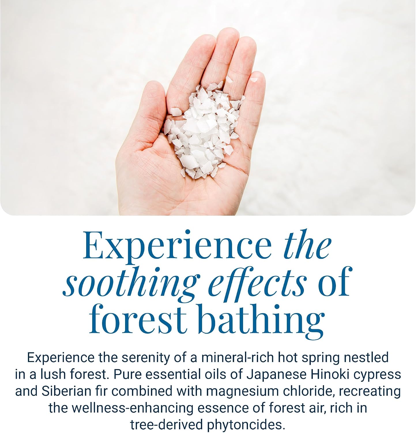 Magnesium Bath Flakes, Forest Calm Scent, 1.65Lb | Zechstein Magnesium Chloride Flakes with Forest-Scent Essential Oils. Aromatherapy Mineral Bath Soak. 1.65 Lb.