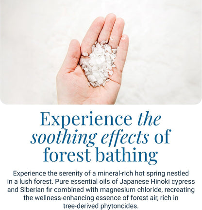 Magnesium Bath Flakes, Forest Calm Scent, 1.65Lb | Zechstein Magnesium Chloride Flakes with Forest-Scent Essential Oils. Aromatherapy Mineral Bath Soak. 1.65 Lb.