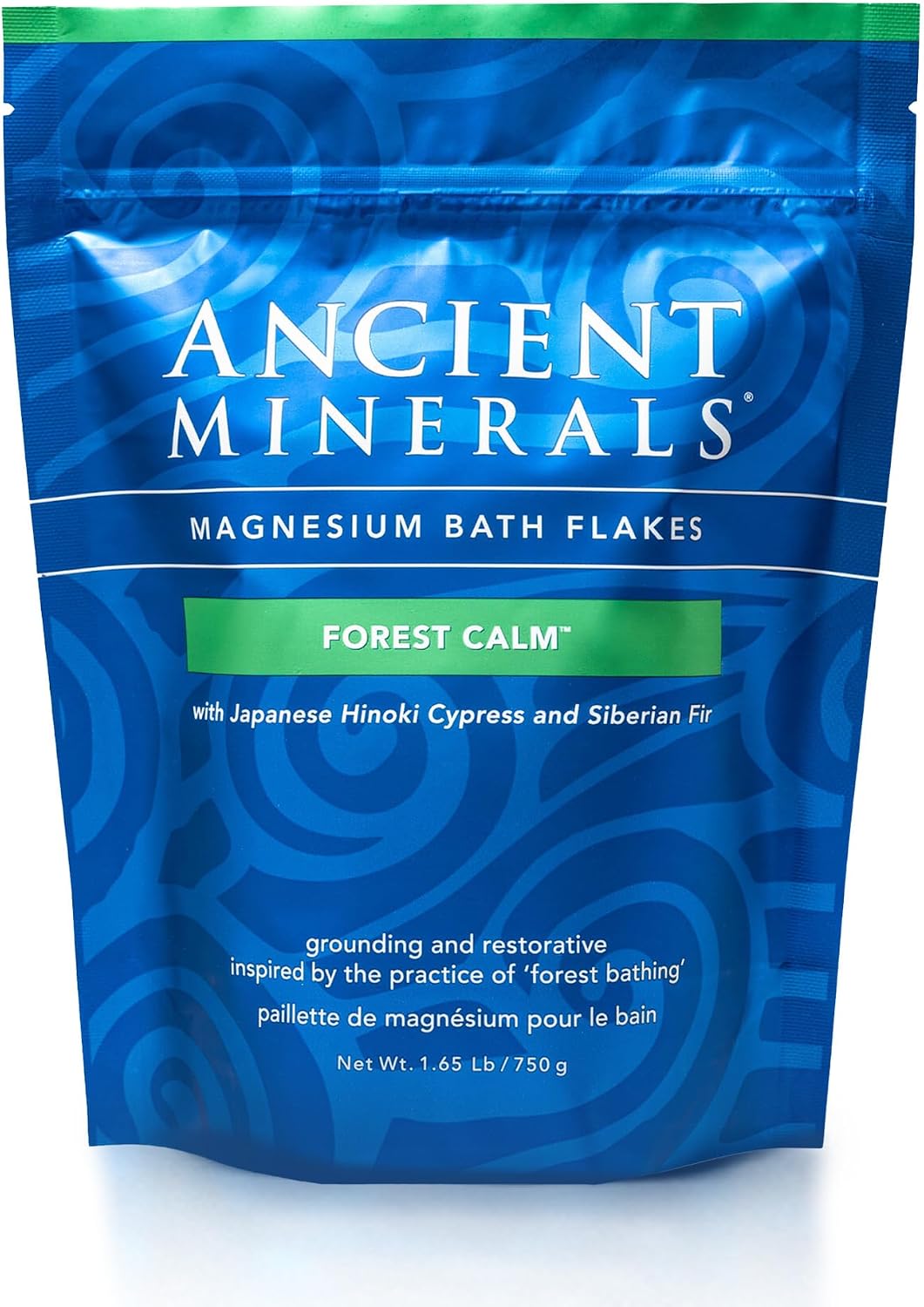 Magnesium Bath Flakes, Forest Calm Scent, 1.65Lb | Zechstein Magnesium Chloride Flakes with Forest-Scent Essential Oils. Aromatherapy Mineral Bath Soak. 1.65 Lb.