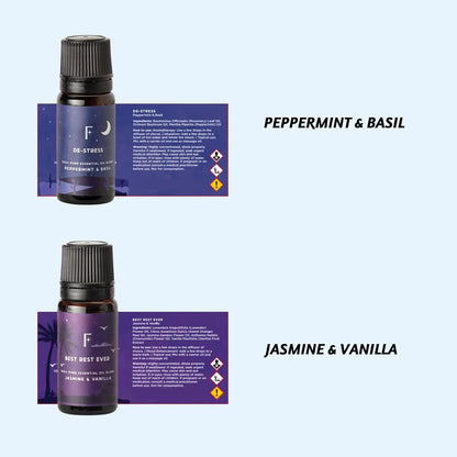 Essential Oils for Sleep-Pack of 6,Lavender,Peepermint,Jasmine | Aromatherapy & Meditation, Lavender, Peppermint, Jasmine Eucalyptus Orange, Relaxing Essential Oil Set for Sleep Essentials