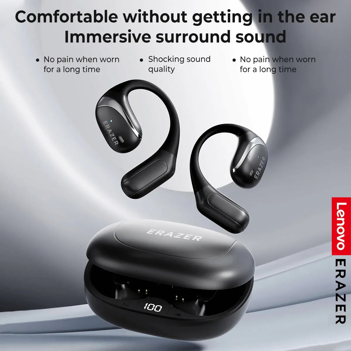 Original  X9 Wireless Headphones OWS Hifi Stereo Sports Open Bluetooth Earphones with Mic Call Noise Reduction Waterproof