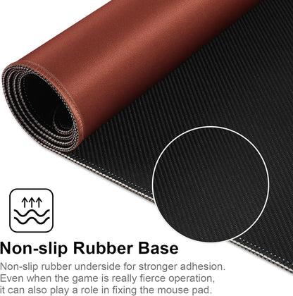 XXL Gaming Mouse Pad 35.4X15.7 Professional Large Mouse Pad & Computer Game Mouse Mat-90X40 Brown