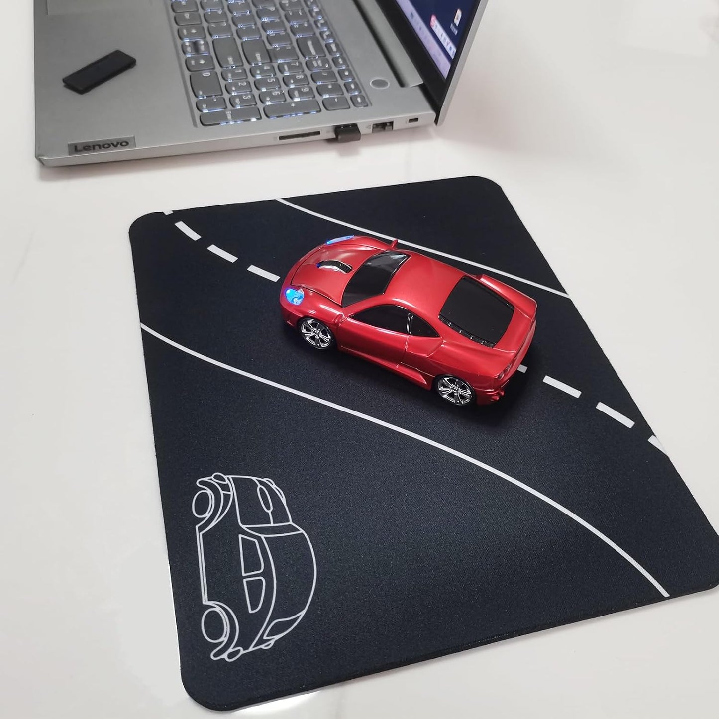 Mouse Pad for Car Mouse, Freeway Pattern Mousepad Mouse Pad for Car Shaped Mouse