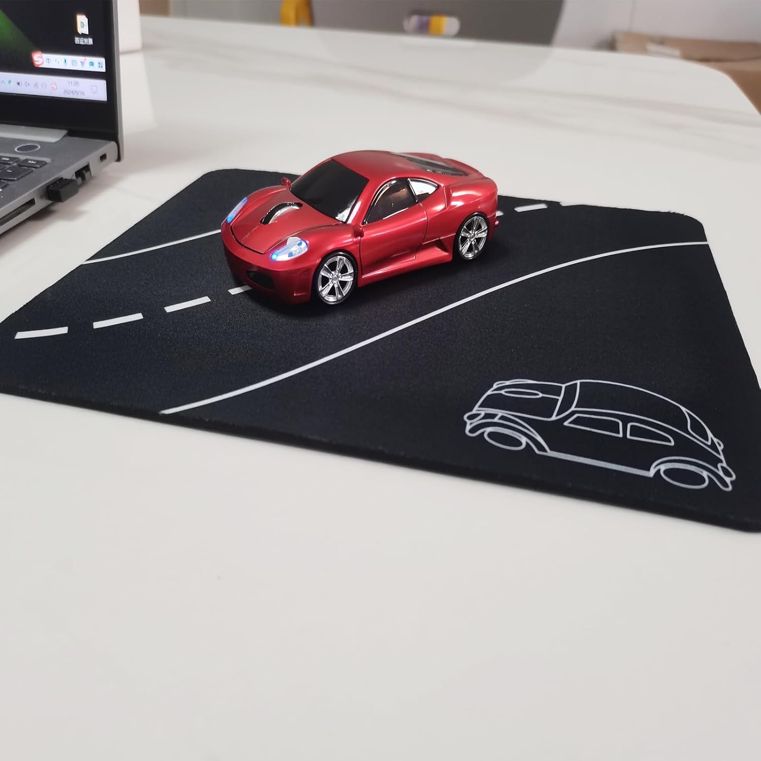 Mouse Pad for Car Mouse, Freeway Pattern Mousepad Mouse Pad for Car Shaped Mouse